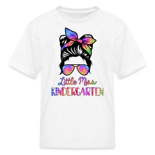 Little Miss Kindergarten Back to School T-Shirt - white