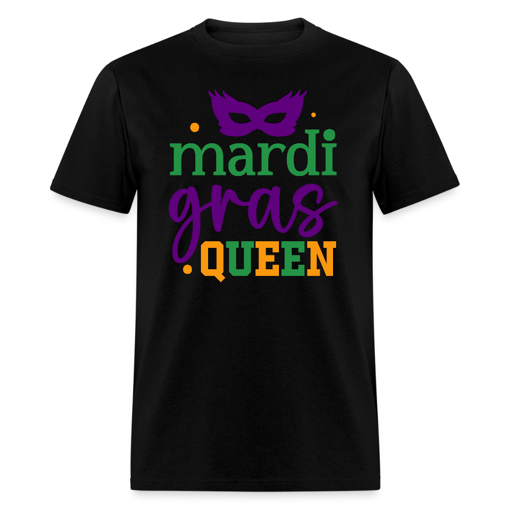 Mardi Gras Queen Shirt For Women Masquerade Party T-shirt - black