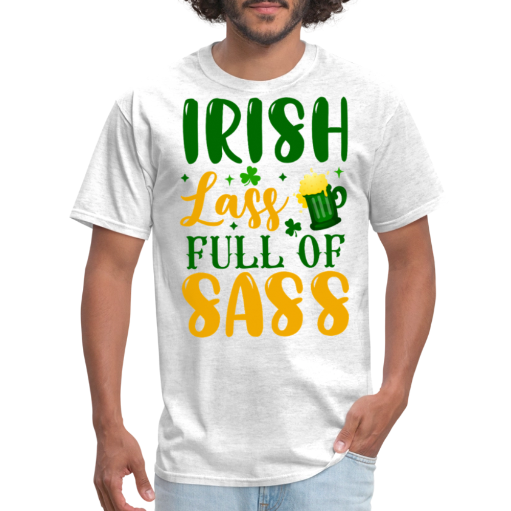 Irish lass St Patrick’s Day Tee Sassy Irish Girl T-shirt - light heather gray