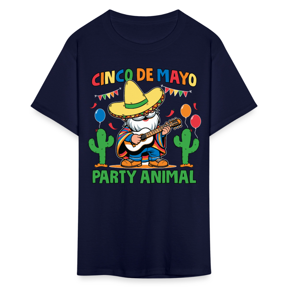 Cinco De Mayo Party Animal Funny Mexican Fiesta Gnome T-shirt - navy