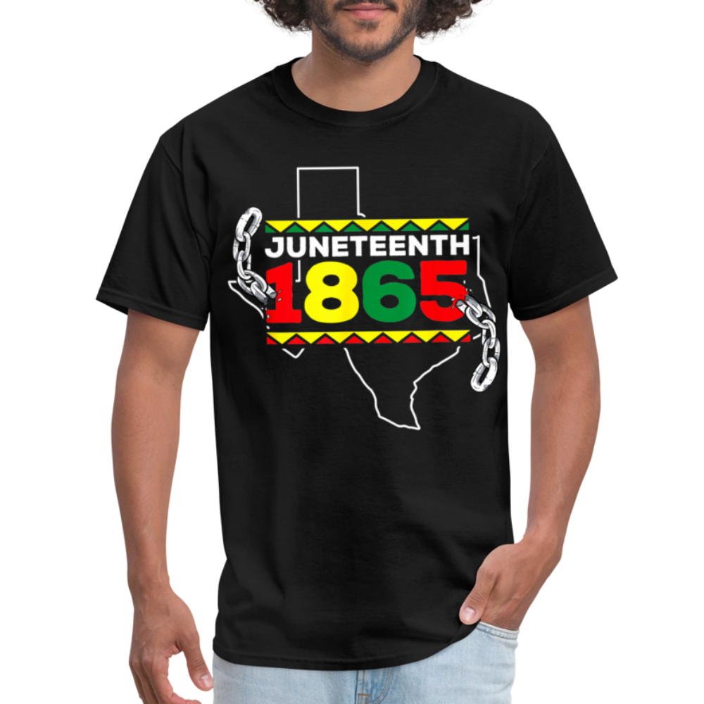 Juneteenth 1865 Tee For Men and Women Black History Month T-shirt - black