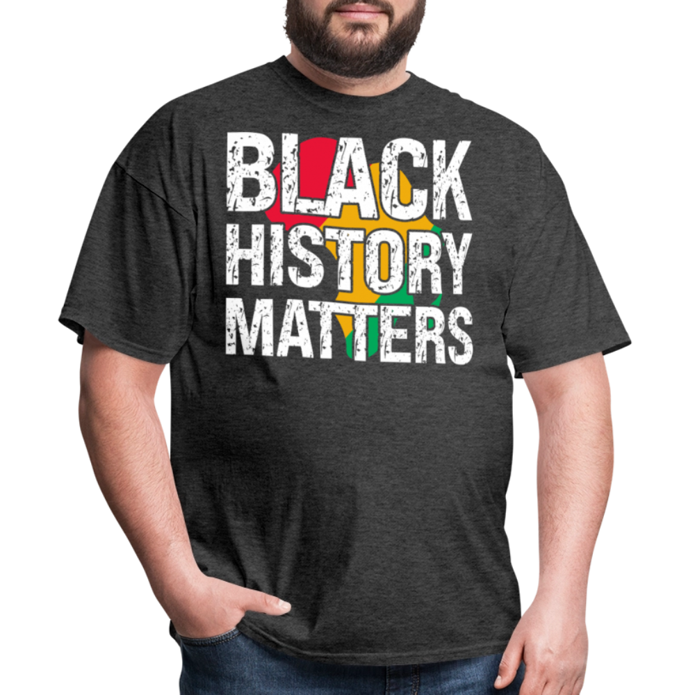 African American Pride Tee Black History Matters Shirt For Men and Women - heather black