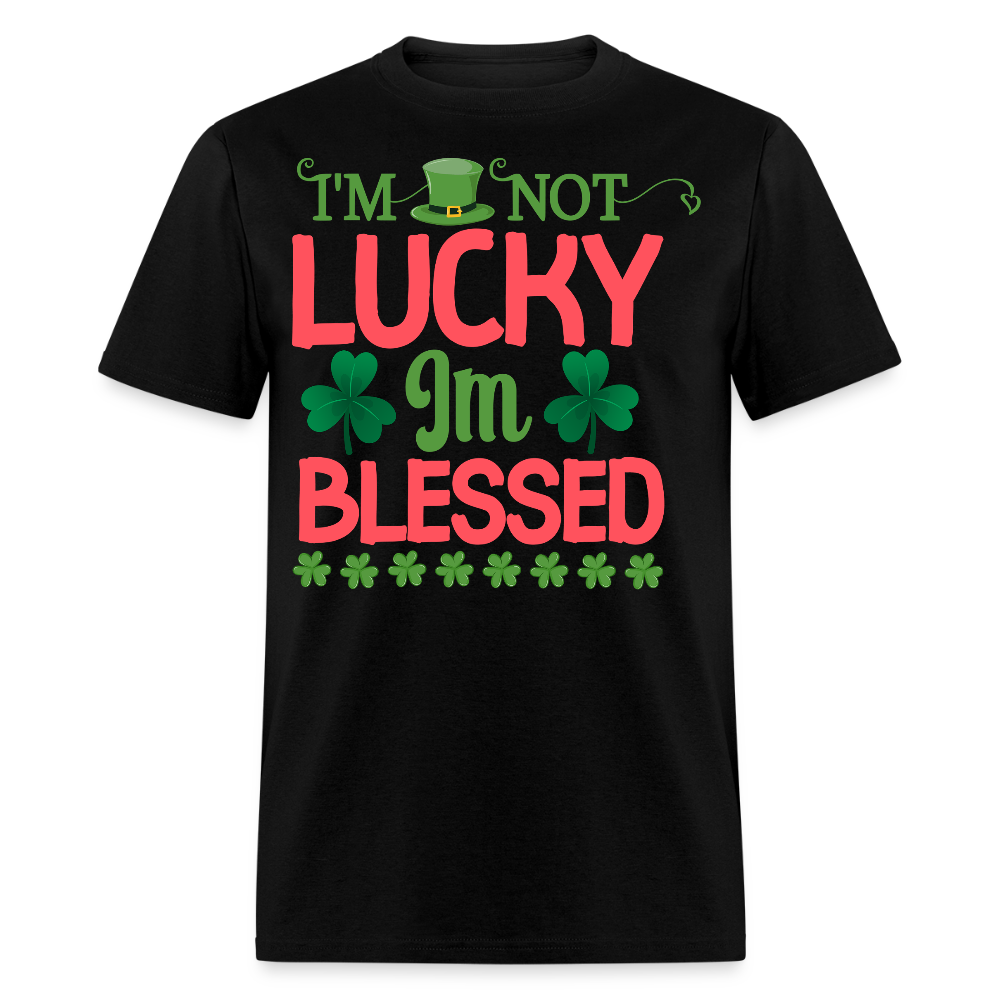 St Patrick’s Day Christian Graphic Tee Religious Lucky Clover T-shirt - black