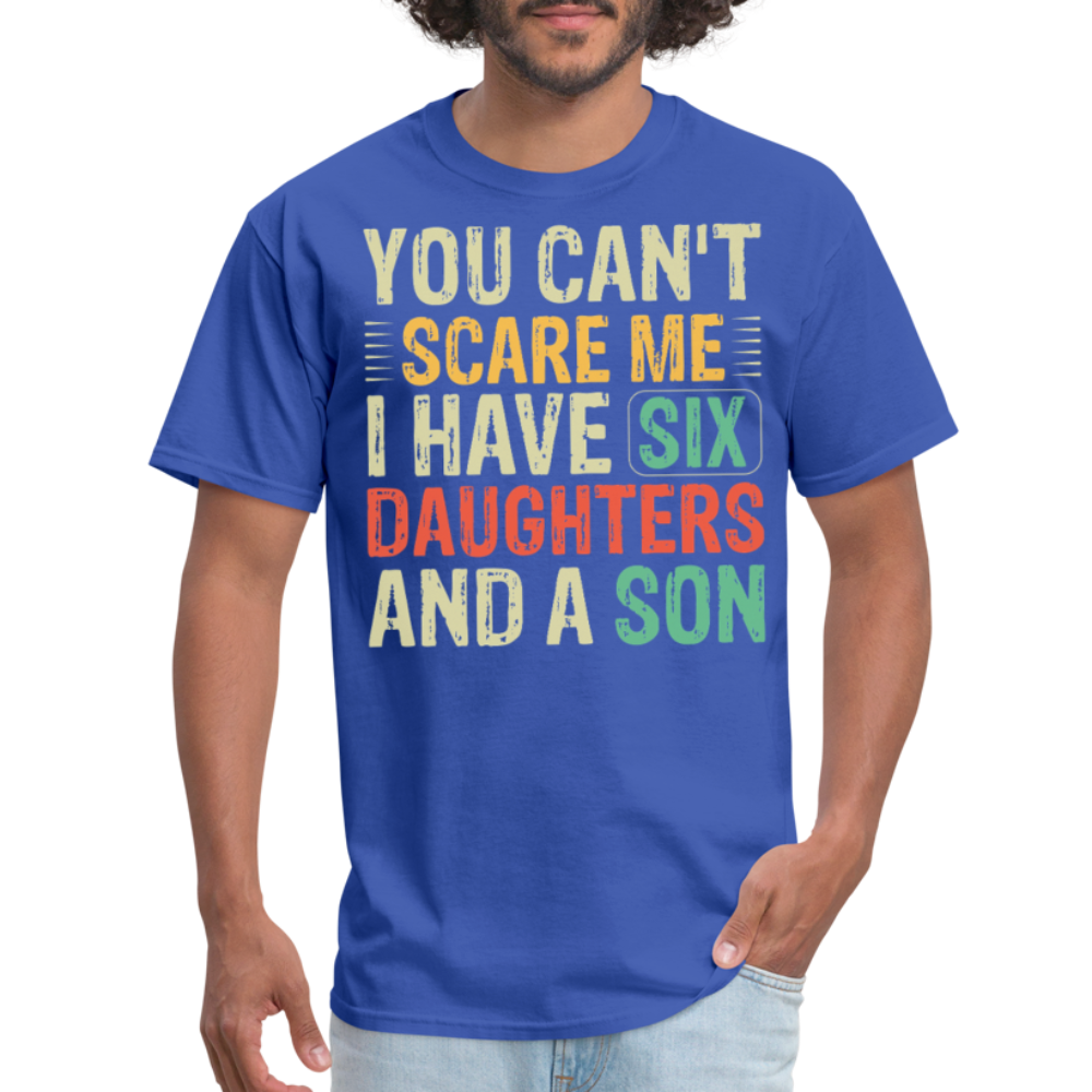 Gifts For Parents With Six Daughters And A Son Fathers Day T-shirt - royal blue