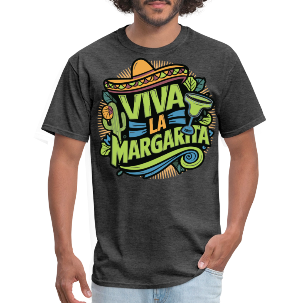 Viva La Margarita Graphic Tee For Cocktail Lovers T-shirt - heather black