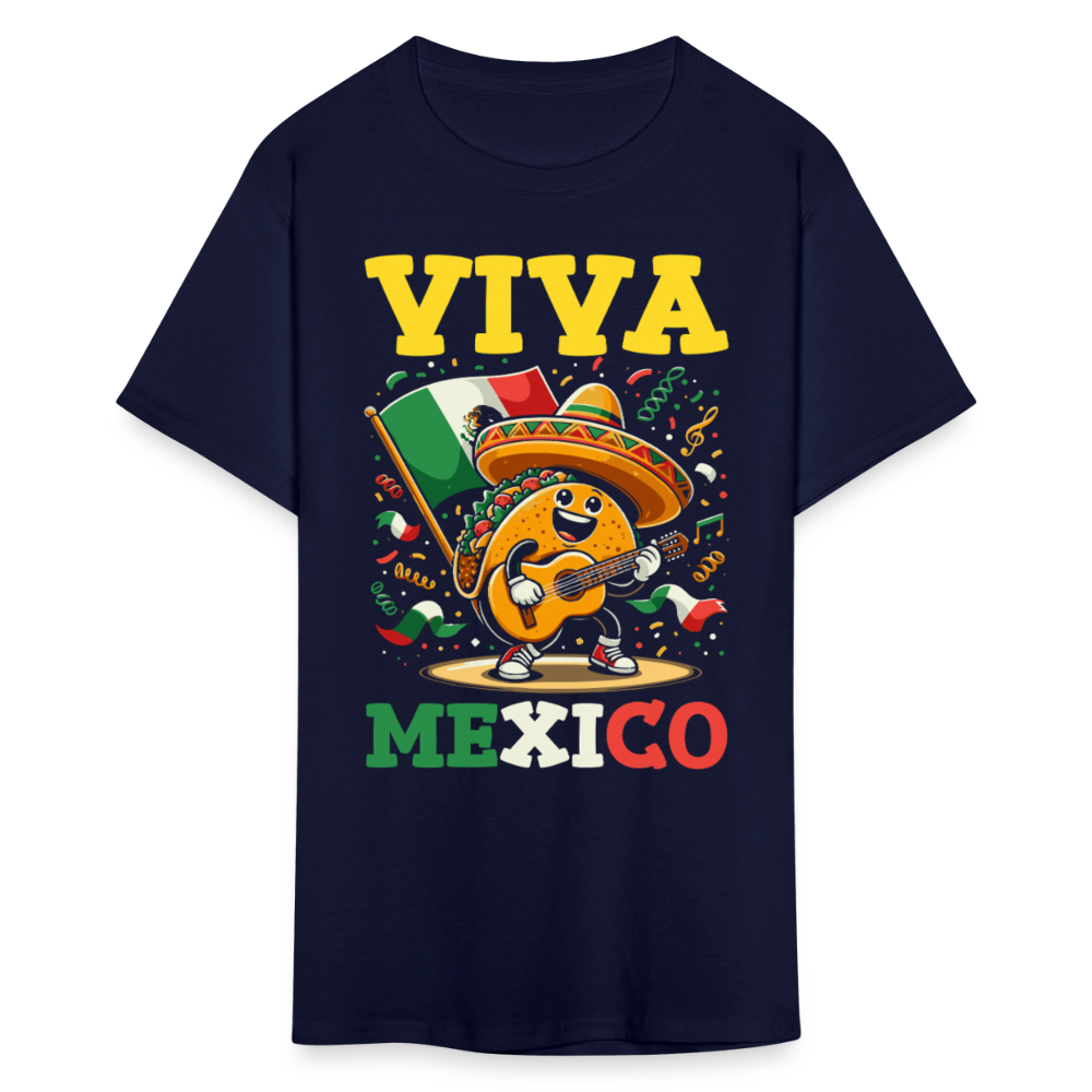 Cinco De Mayo Taco Shirt With Guitar Viva Mexico Party T-shirt - navy