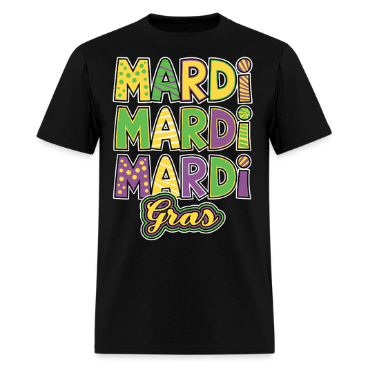 Mardi Gras Tee For Parade Colorful New Orleans Festival T-shirt - black