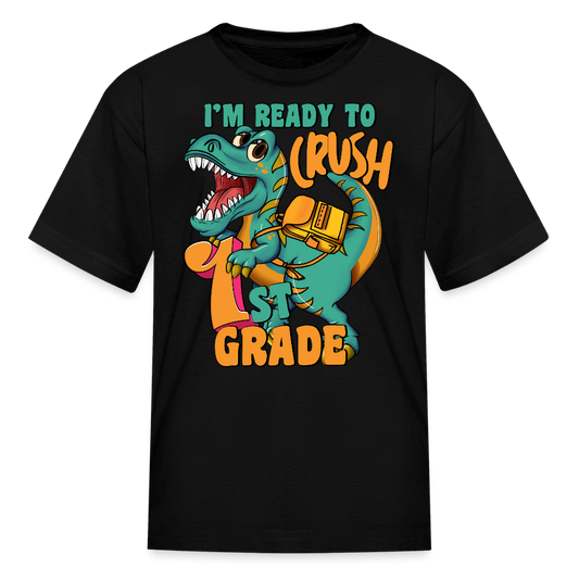 I'm Ready To Crush 1st Grade Dinosaur T-Shirt - black
