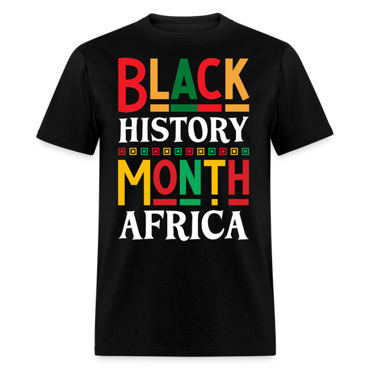 Black History Month Africa Afrocentric Heritage T-shirt - black