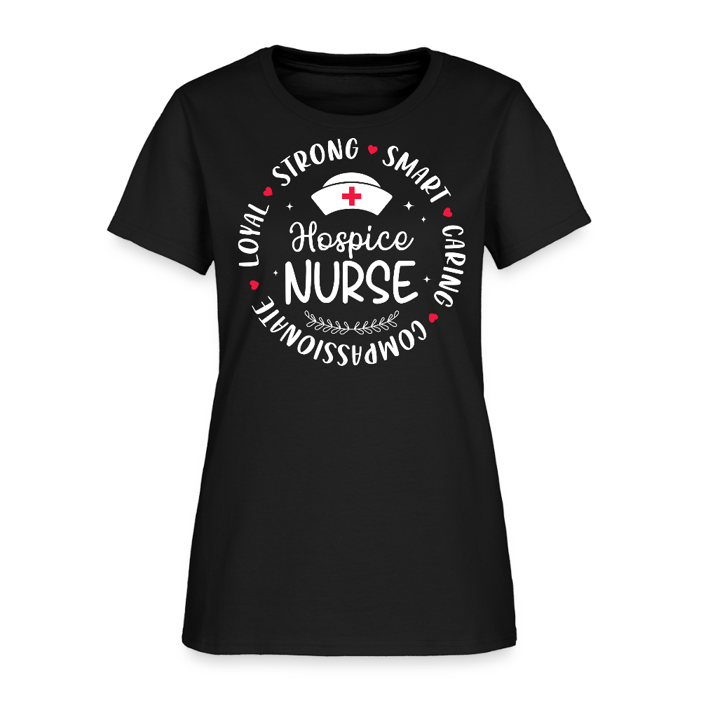 Hospice Nurse Loyal And Caring Nurse T-Shirt - black