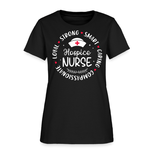 Hospice Nurse Loyal And Caring Nurse T-Shirt - black