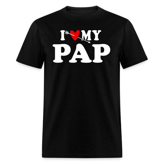 I Love My Pap Birthday Gift T-shirt - black