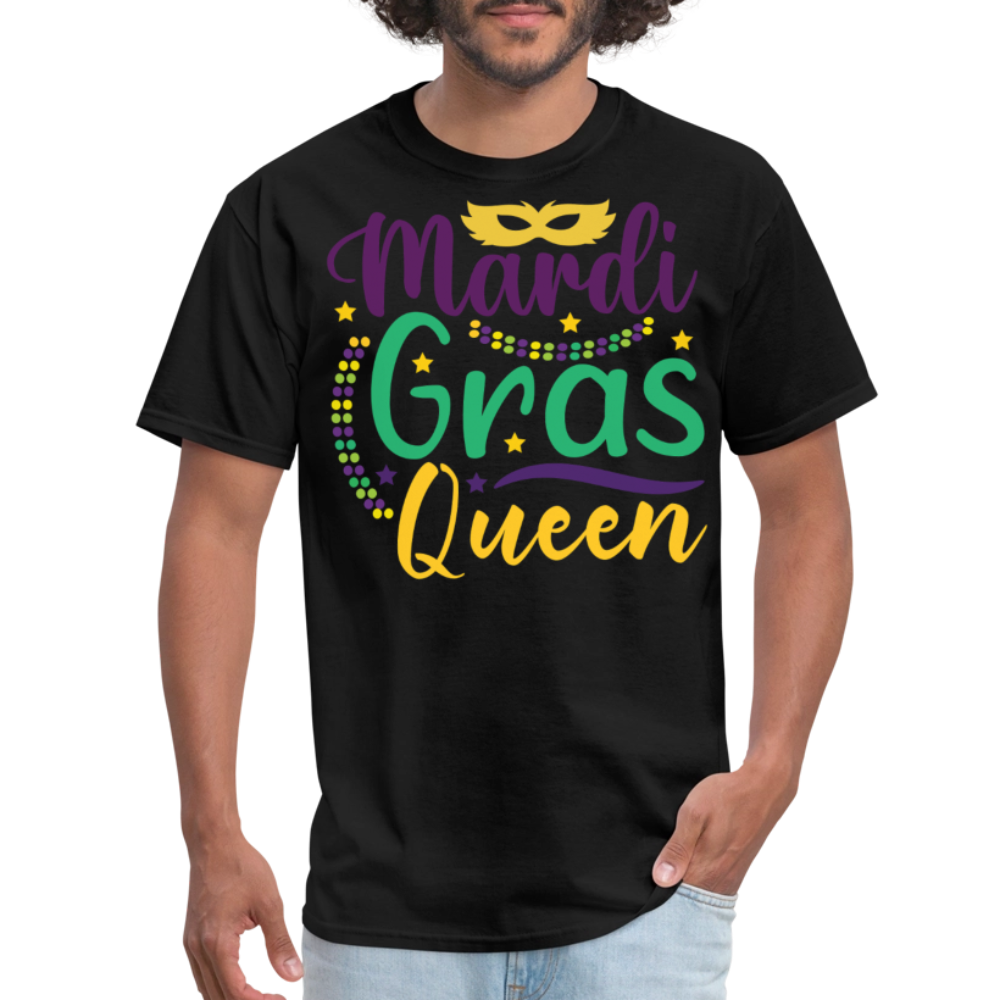 Mardi Gras Queen Tee For Women Masquerade Party T-shirt - black