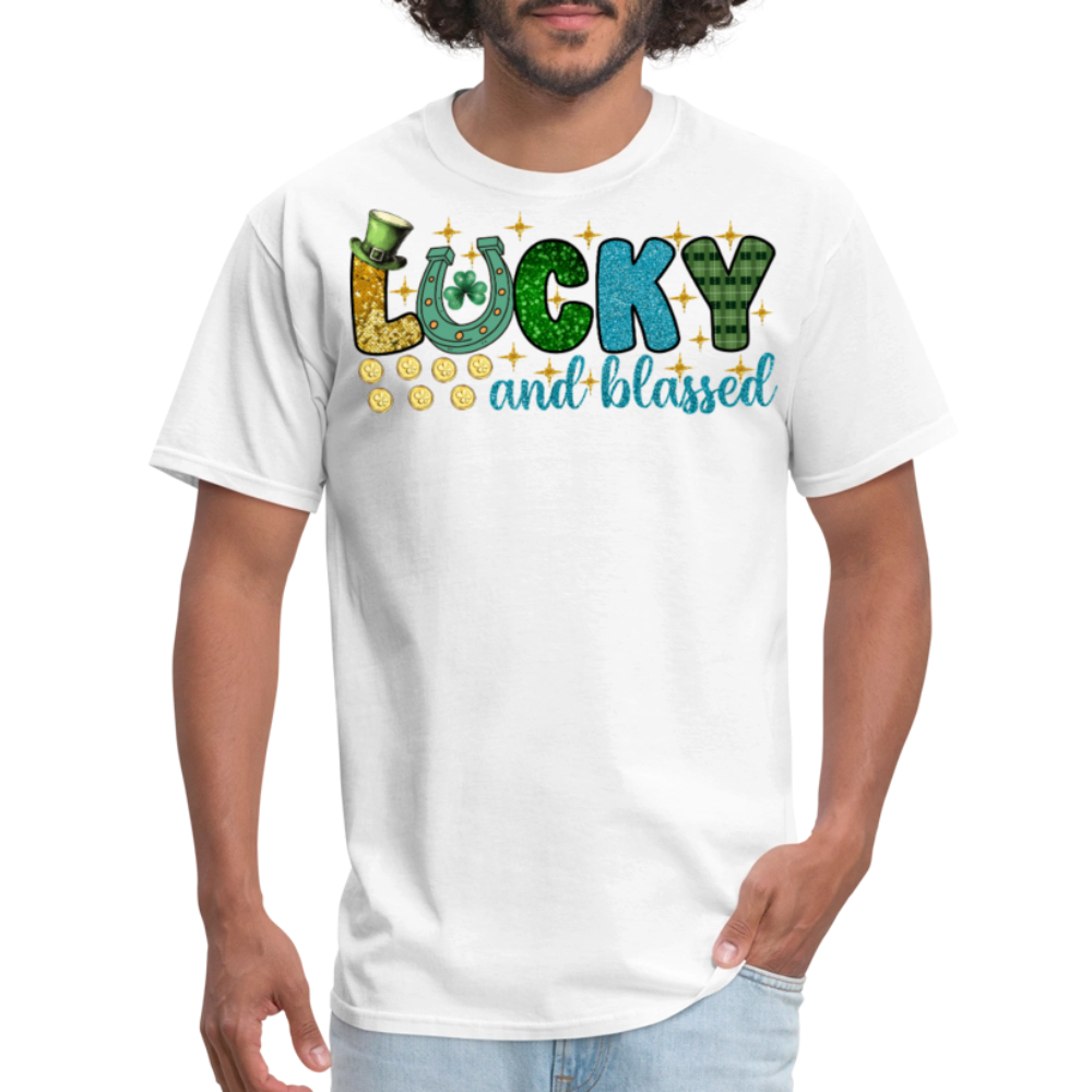 Lucky And Blessed St Patrick’s Day T-shirt - white