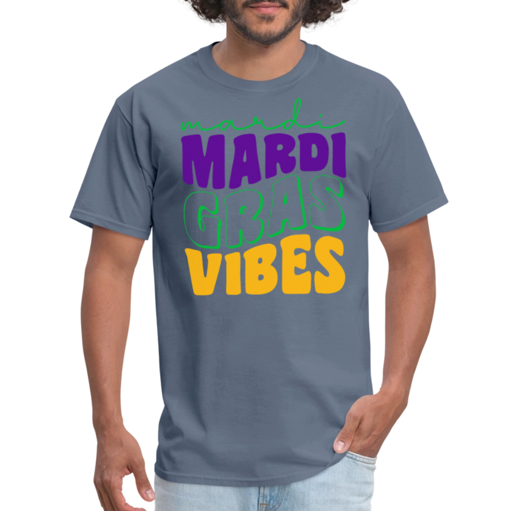 Colorful Mardi Gras Vibes Unisex T-shirt - denim