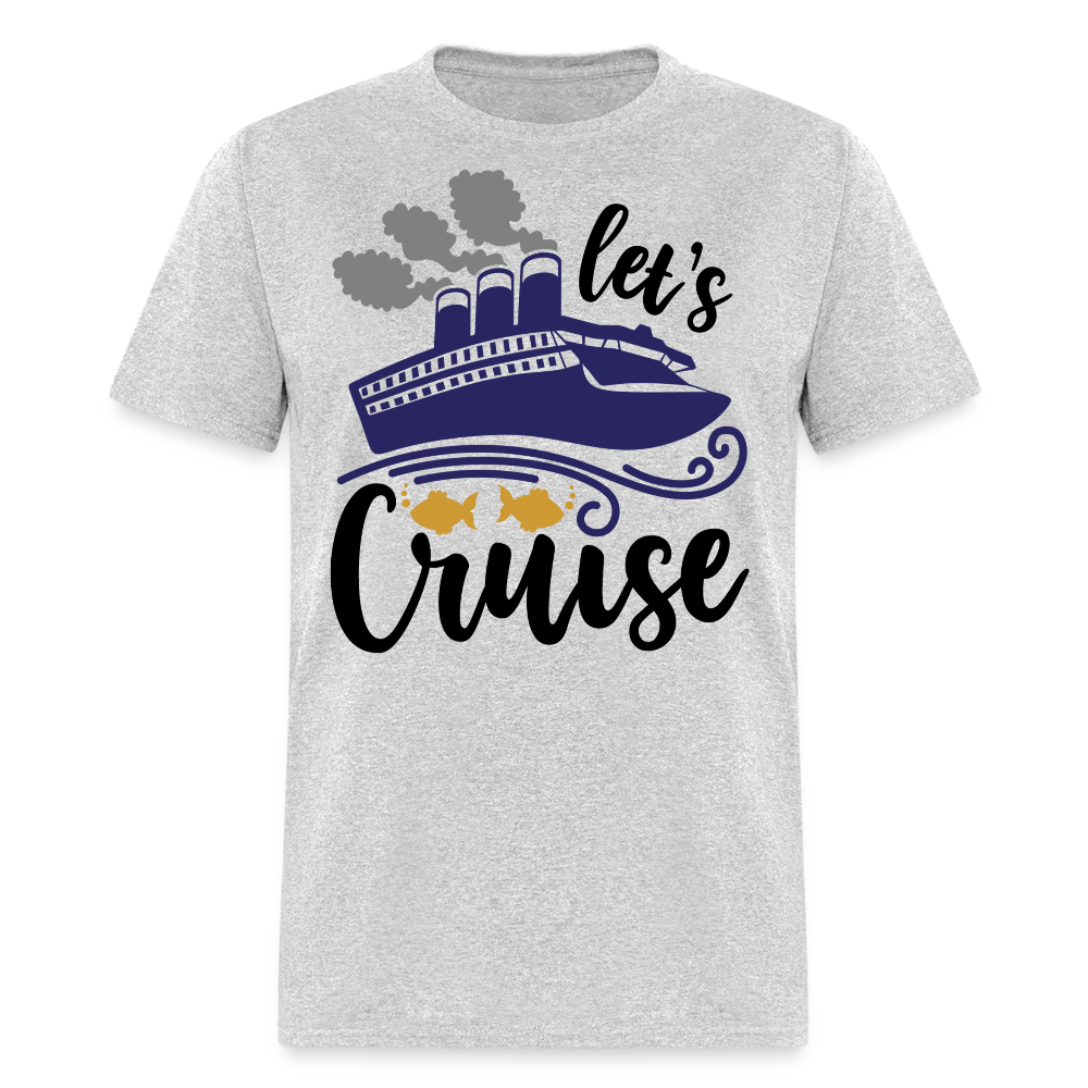 Let’s Cruise Nautical Travel T-shirt - heather gray