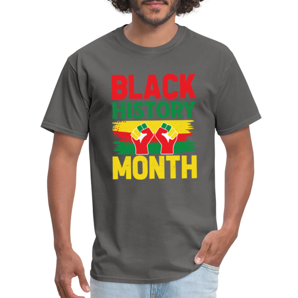 African American Pride Apparel for Black History Month T-Shirt - charcoal