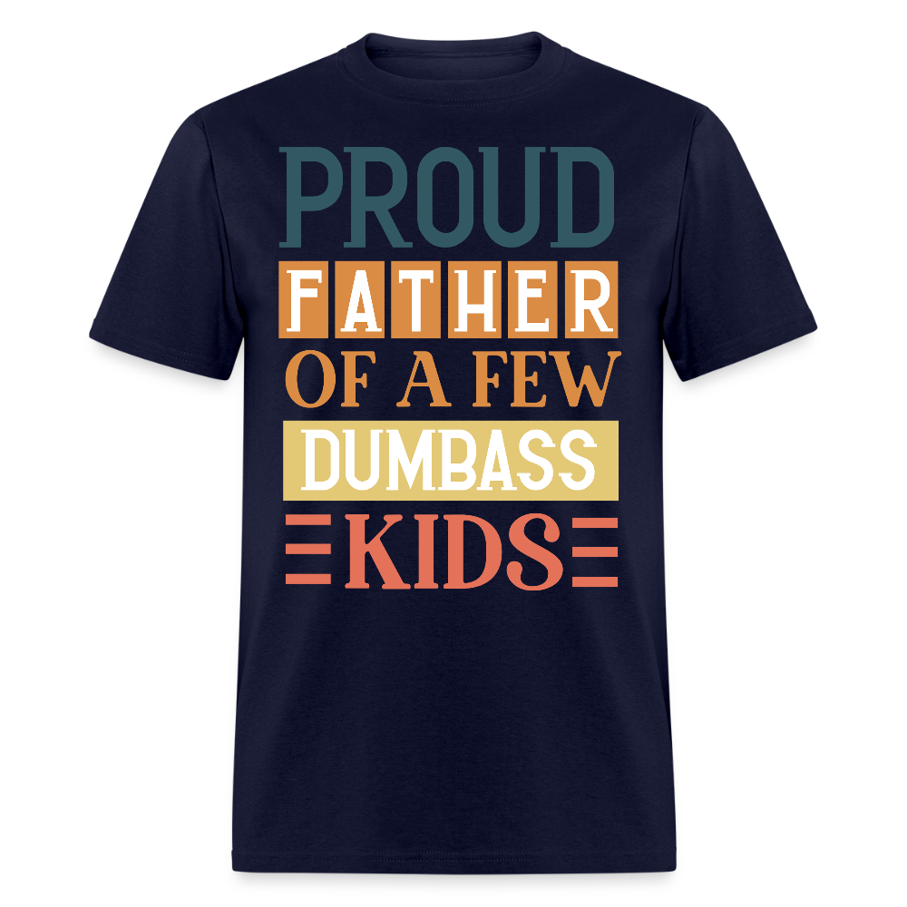 Dad Joke Proud Father Novelty T-shirt - navy