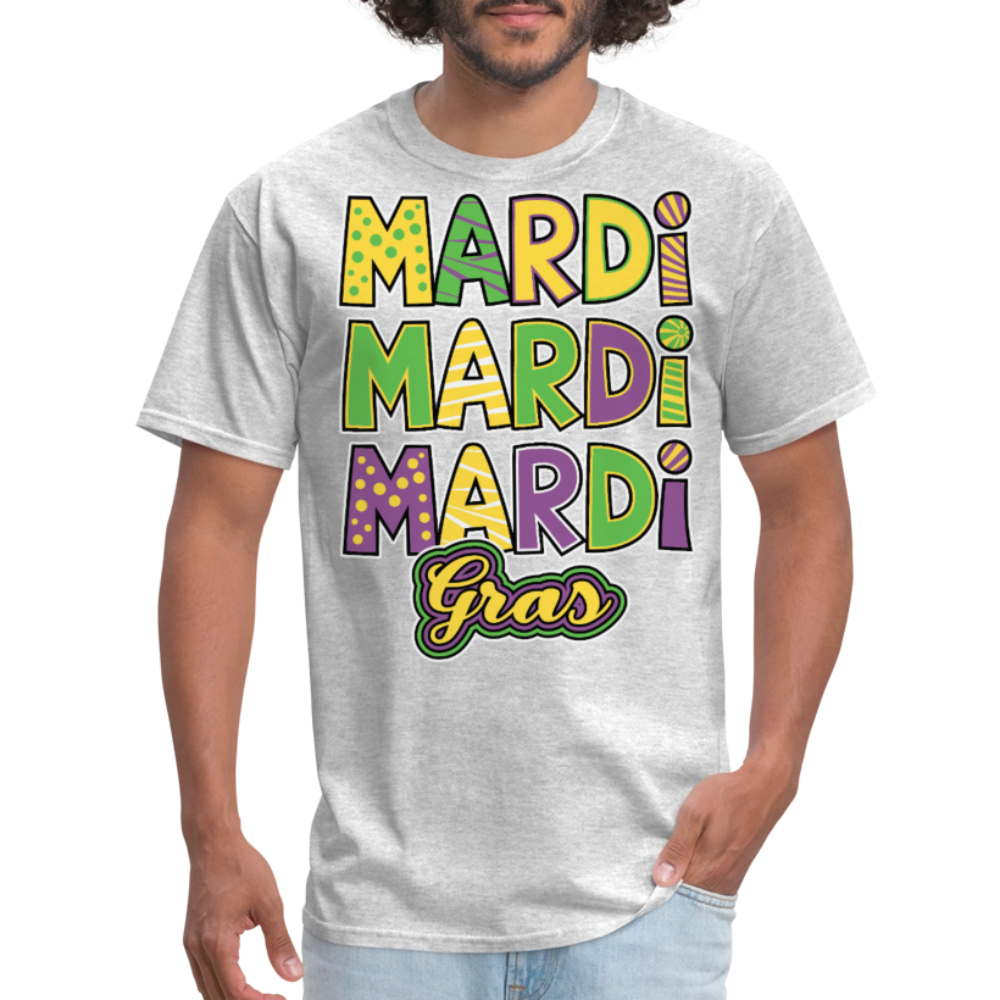 Mardi Gras Tee For Parade Colorful New Orleans Festival T-shirt - heather gray