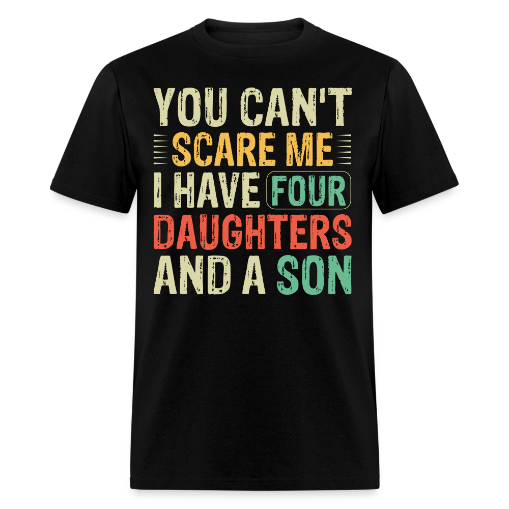 Gifts For Parents With Four Daughters And A Son Unisex T-Shirt - black