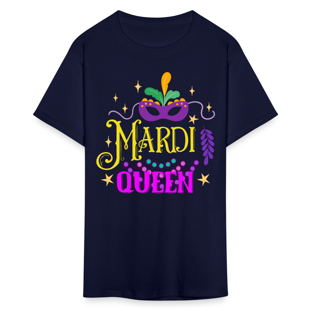 Mardi Gras Queen Tee For Women Masquerade-themed T-shirt - navy