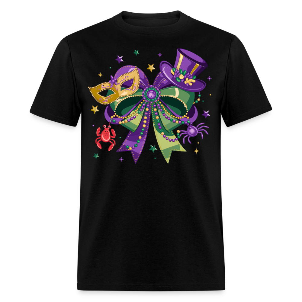 Colorful Masquerade Mask Tee for Fat Tuesday Funny Mardi Gras T-shirt - black