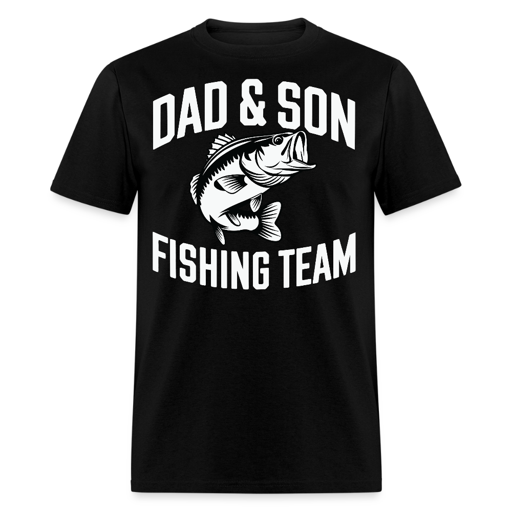 Dad And Son Fishing Team Father's Day Gift T-shirt - black