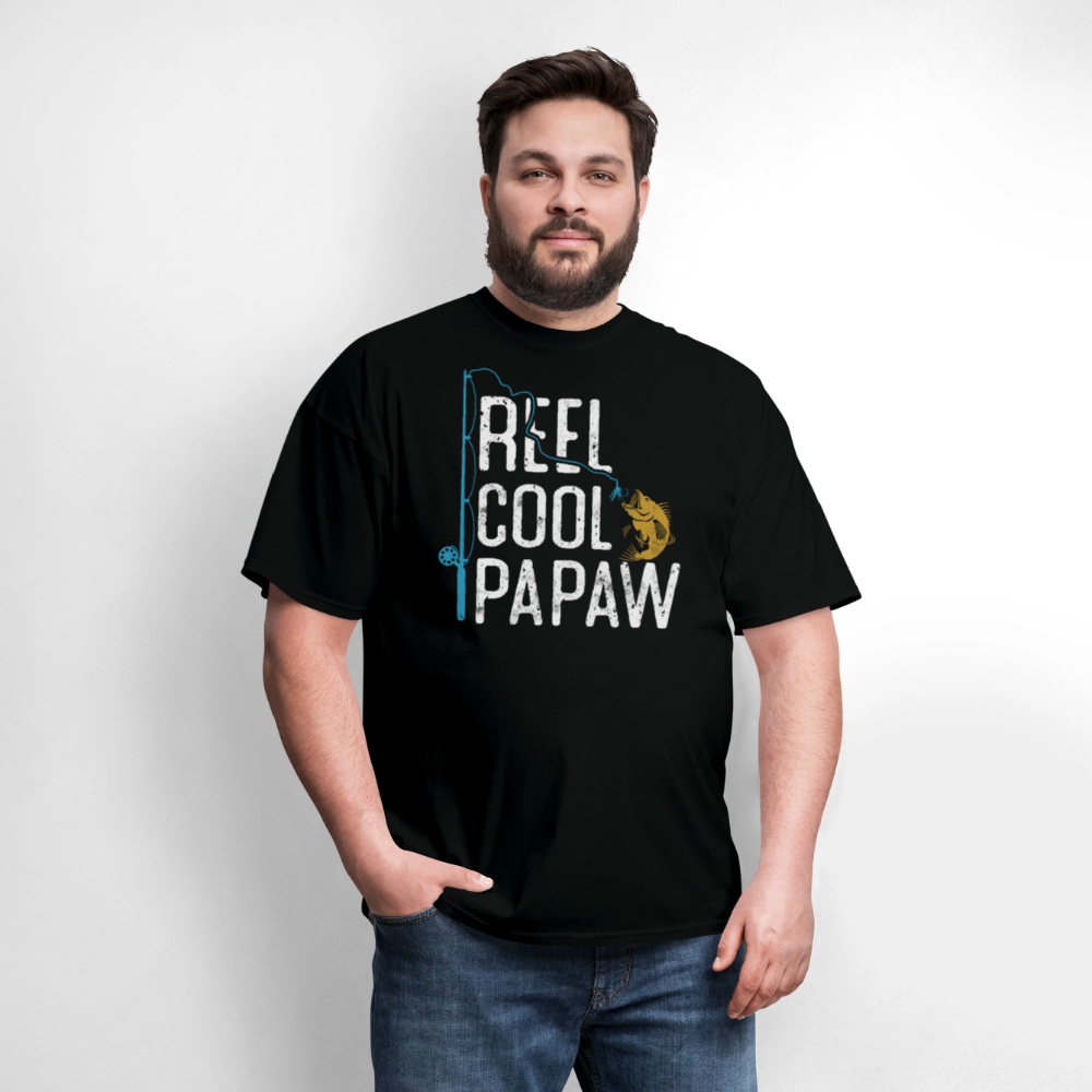 Reel Cool Papaw Fishing Father’s Day T-shirt - black