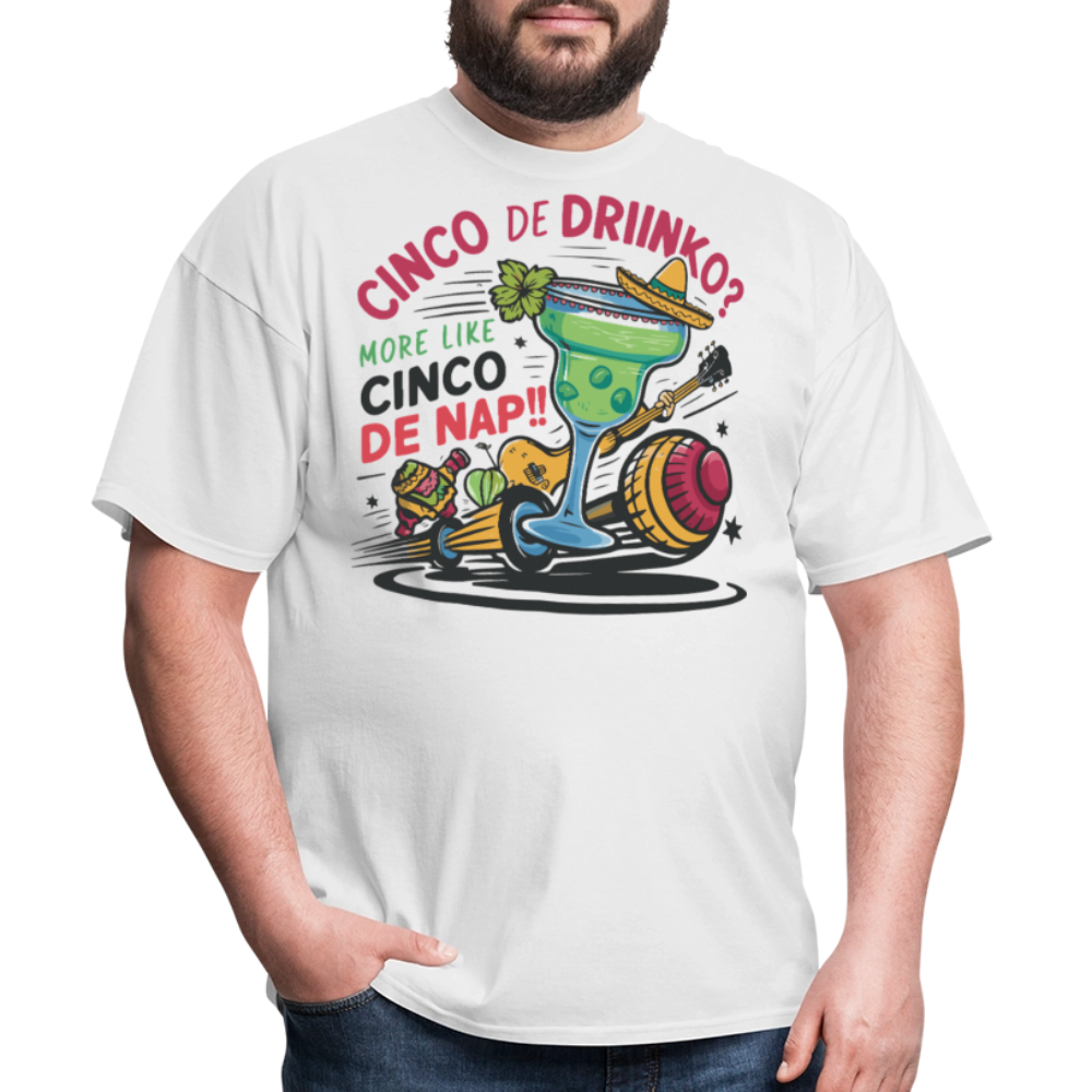 Cinco De Drinko Party Tee Nap And Drink T-shirt - white