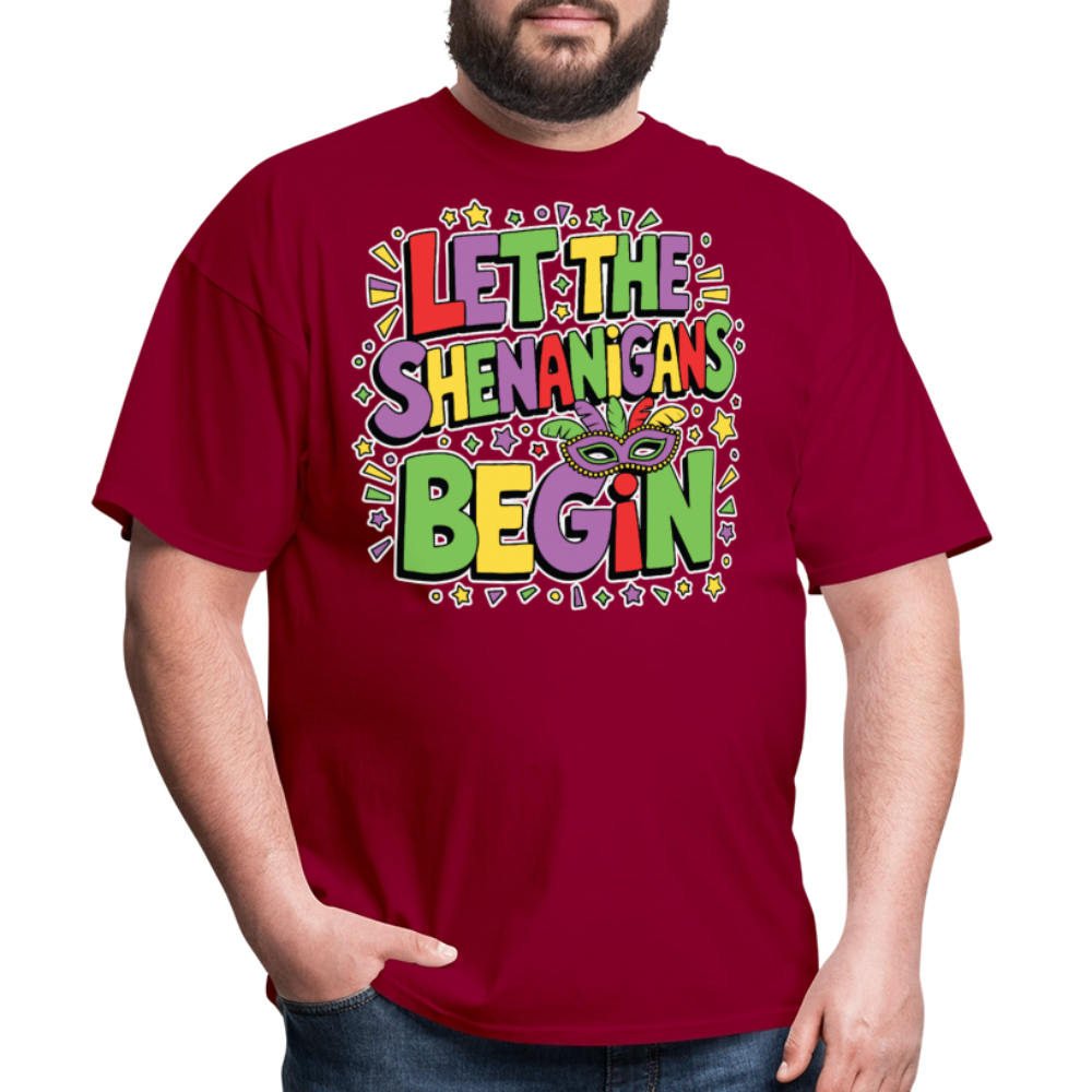 Masquerade Theme Party Outfit Let the Shenanigans Begin Classic T-Shirt - dark red