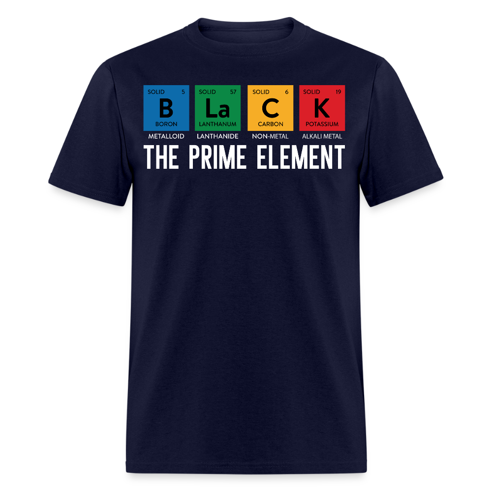 Periodic Table Gift For Black Educators Black Pride Science T-Shirt - navy