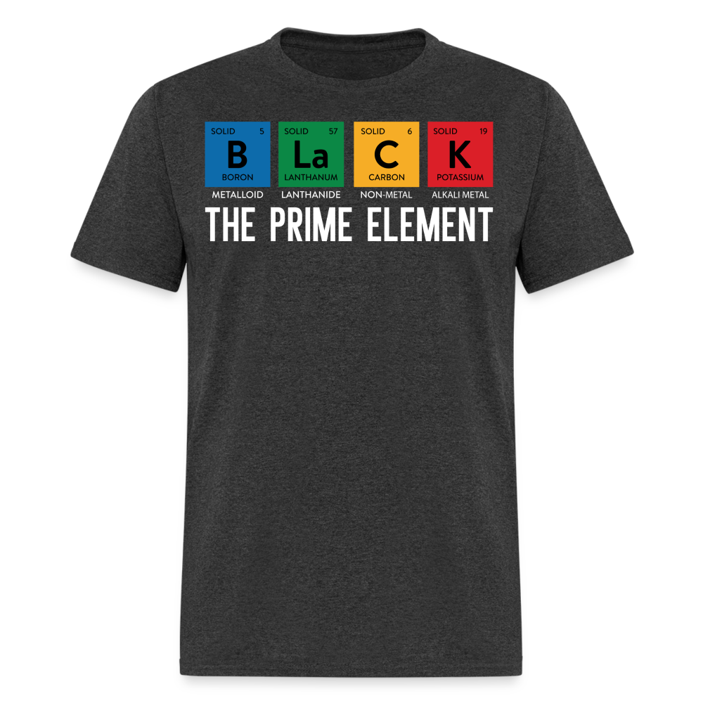 Periodic Table Gift For Black Educators Black Pride Science T-Shirt - heather black