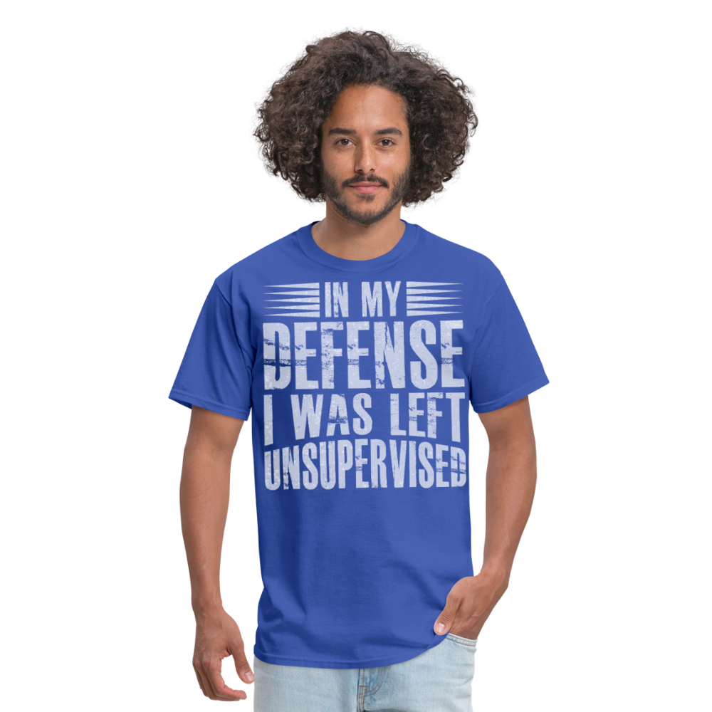 Unique In My Defense Graphic Tees Unisex Classic T-Shirt - royal blue