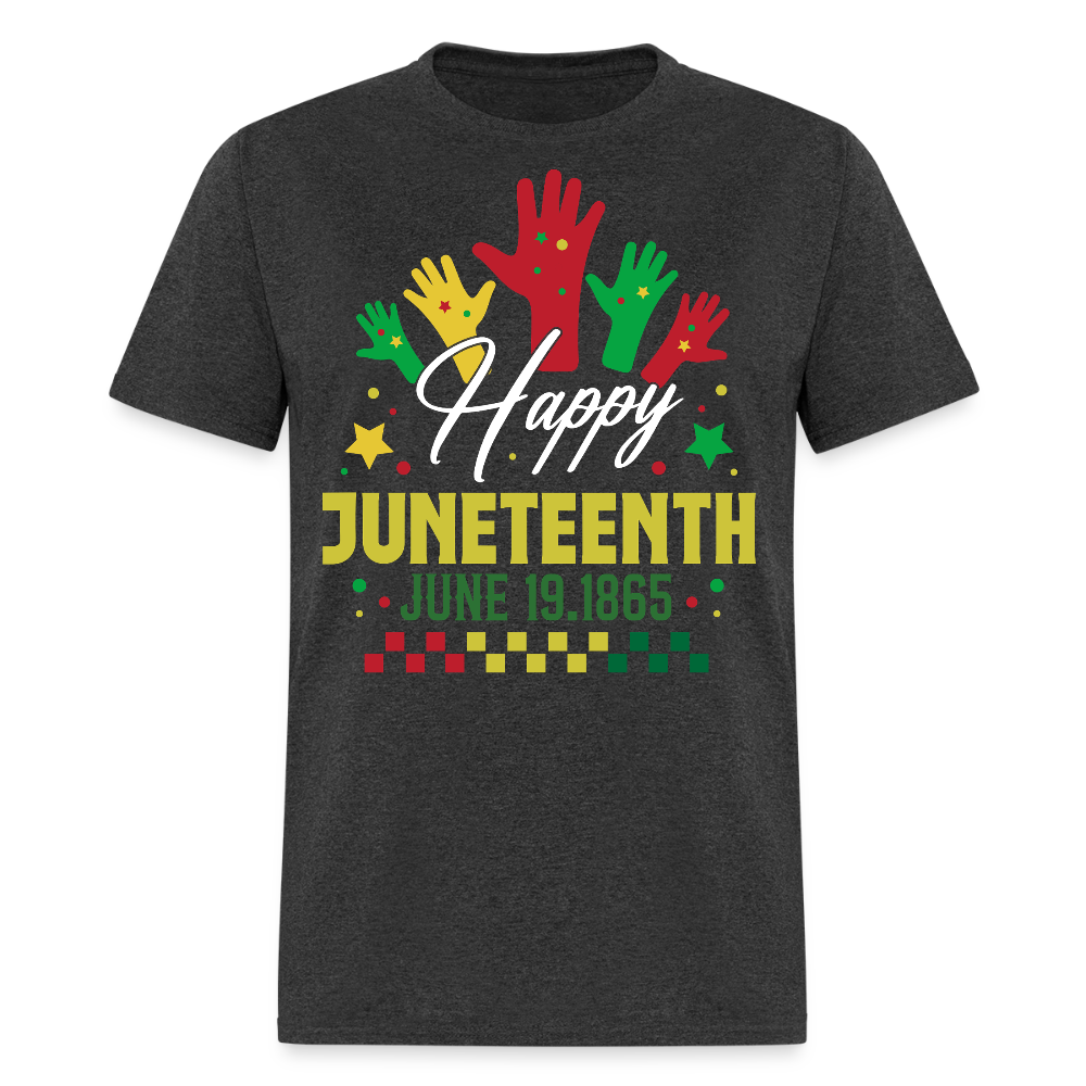 June 19 1865 Commemorative Juneteenth Celebration T-shirt - heather black