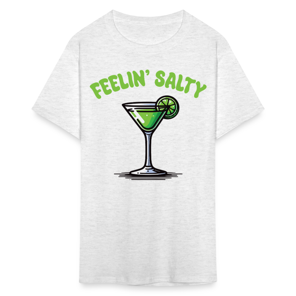 Feelin’ Salty Margarita Graphic Tee Mexican Fiesta Drinking T-shirt - light heather gray