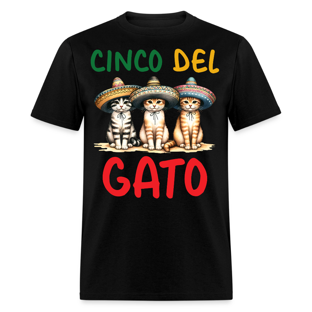 Cinco De Mayo Kitten Graphic Tee Funny Fiesta Cat T-shirt - black