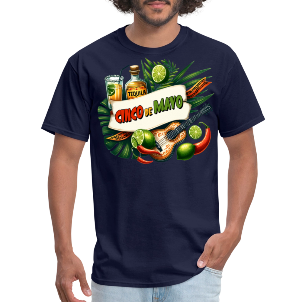 Cinco de Mayo Party Shirt Tequila Lover Fiesta T-shirt - navy