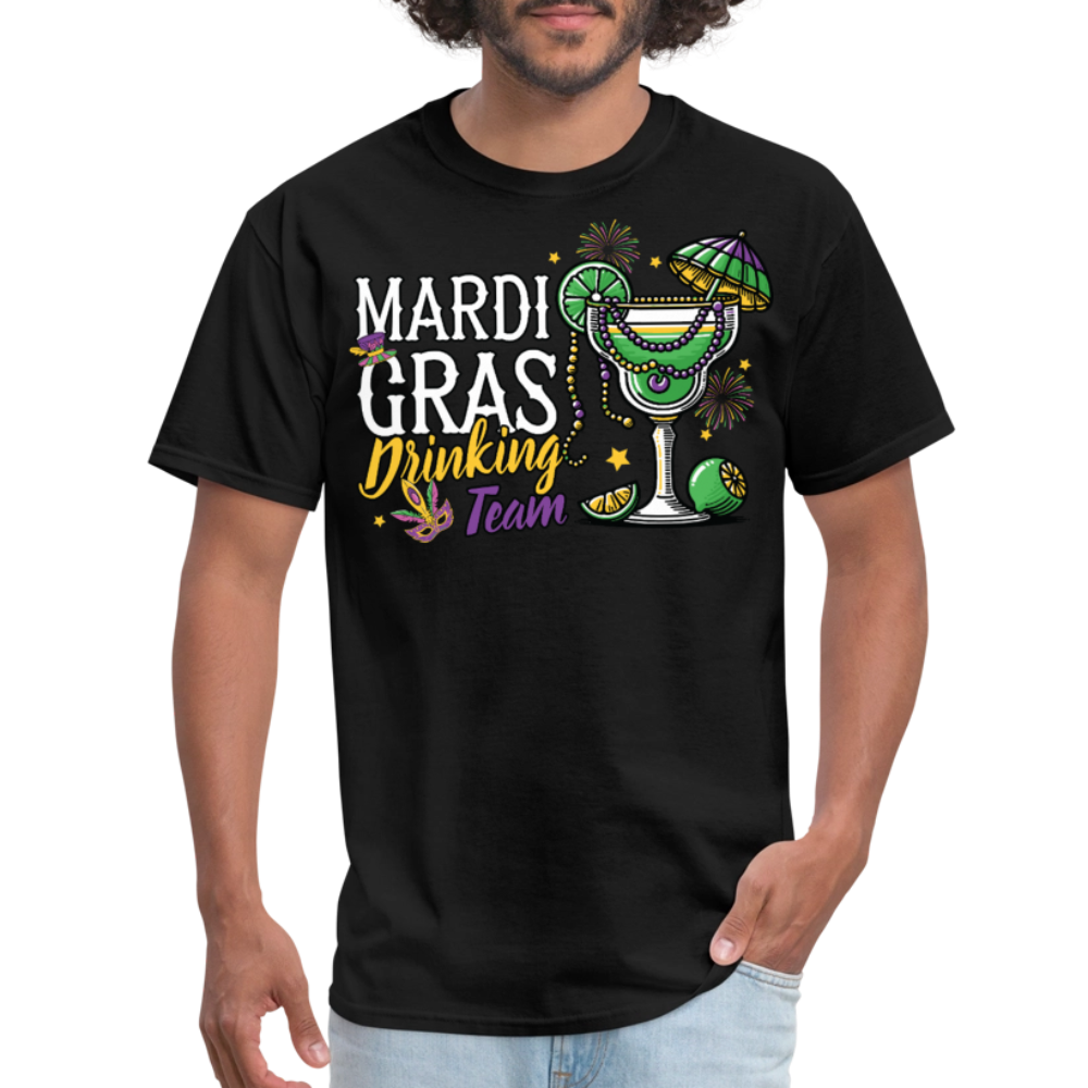 Best Mardi Gras Gifts For Drinkers Mardi Gras Drinking Team T-shirt - black