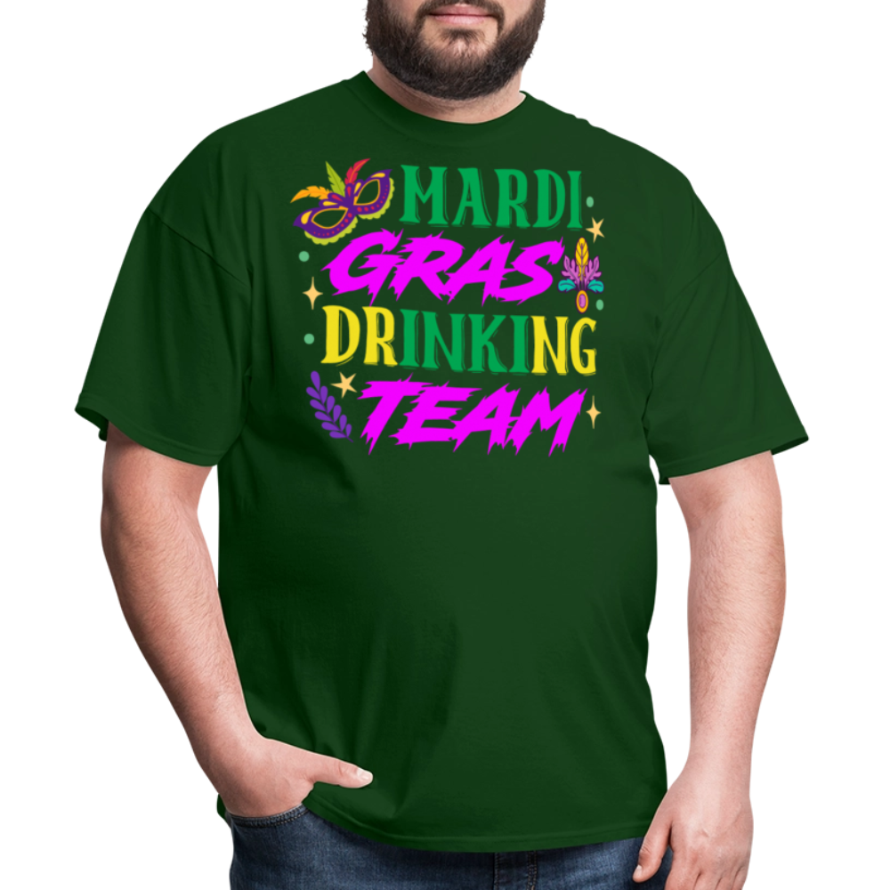 Funny Mardi Gras Party Tee Mardi Gras Drinking Team T-shirt - forest green