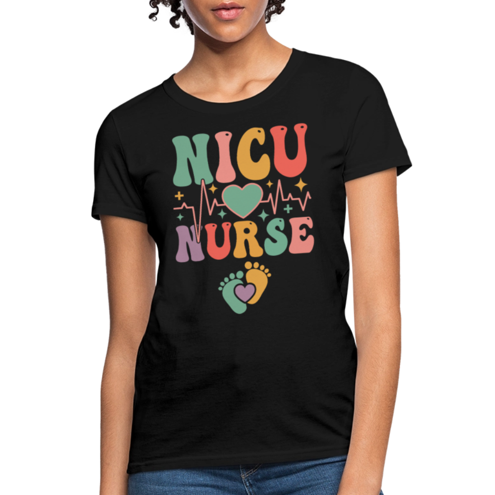 NICU Nurse Tee Cute Neonatal Nurse Appreciation T-Shirt - black