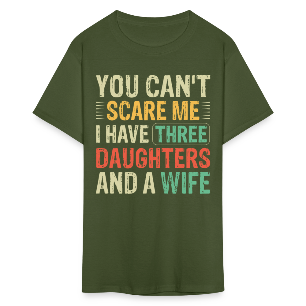 Best Gift For A Father Of Three Daughters And A Wife Unisex T-shirt - military green