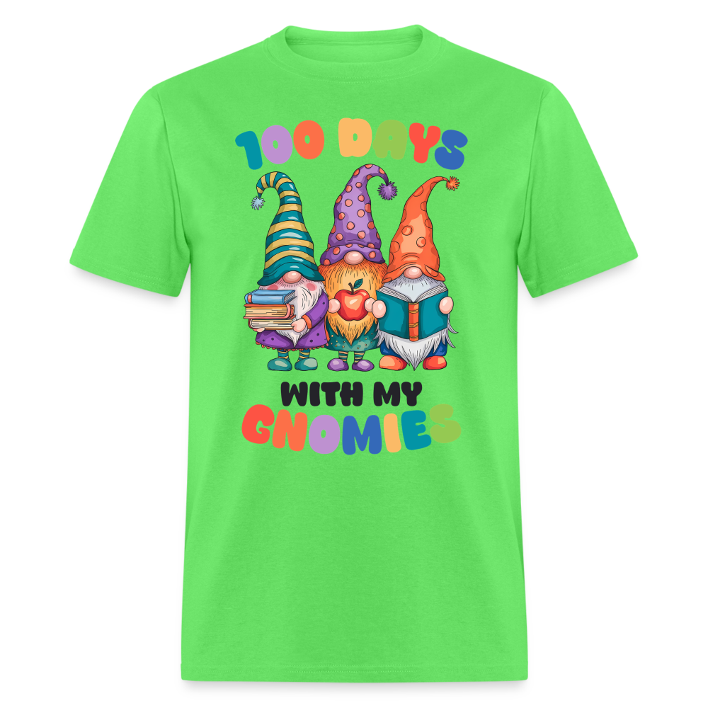 Cute Gnome 100 Days of Learning Shirt Teacher Appreciation Gnome T-Shirt - kiwi