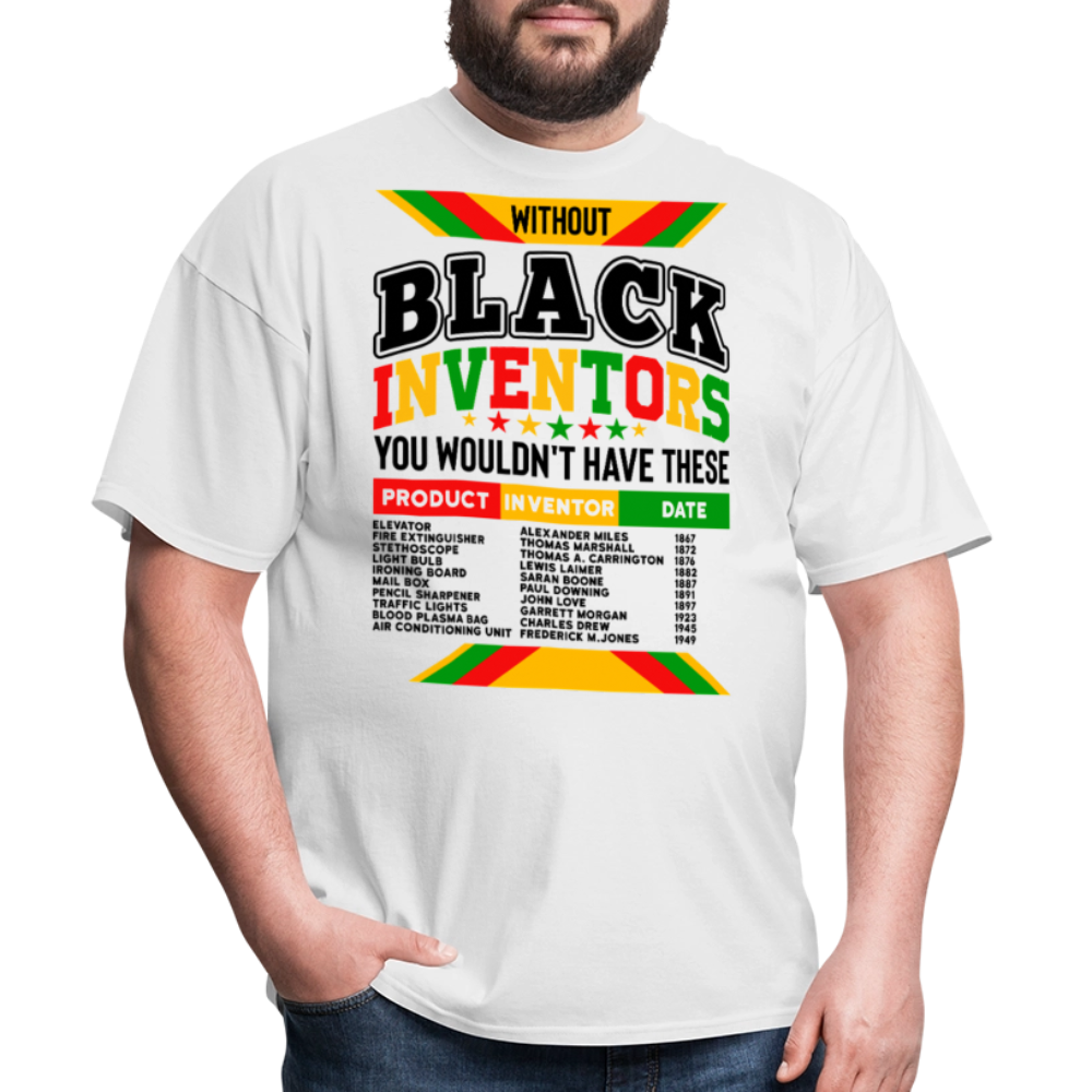 Black Inventor Tribute Graphic Tee Celebrating Black Innovators T-shirt - white