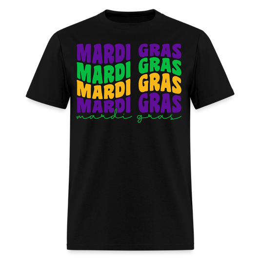 Carnival-themed Shirt for Mardi Gras lovers Colorful festival Graphic T-shirt - black