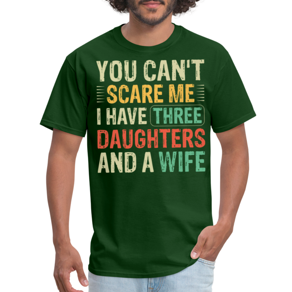 Best Gift For A Father Of Three Daughters And A Wife Unisex T-shirt - forest green