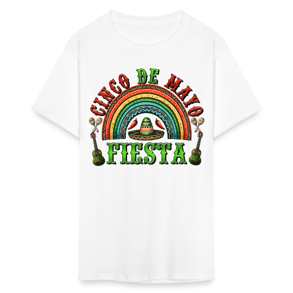 Mexican Culture-inspired Festival Tees Cinco de Mayo Fiesta T-shirt - white