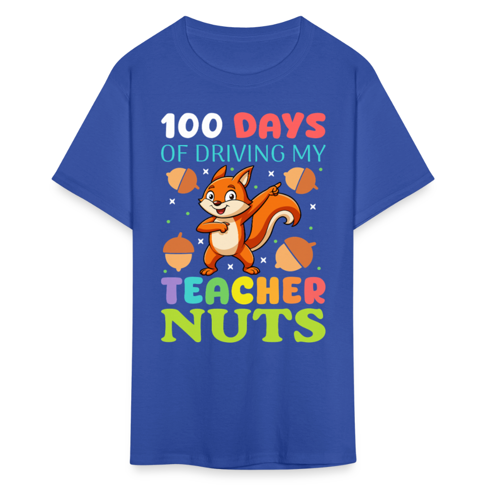 100 Days Of Driving My Teacher Crazy Shirt Funny School Teacher T-shirt - royal blue