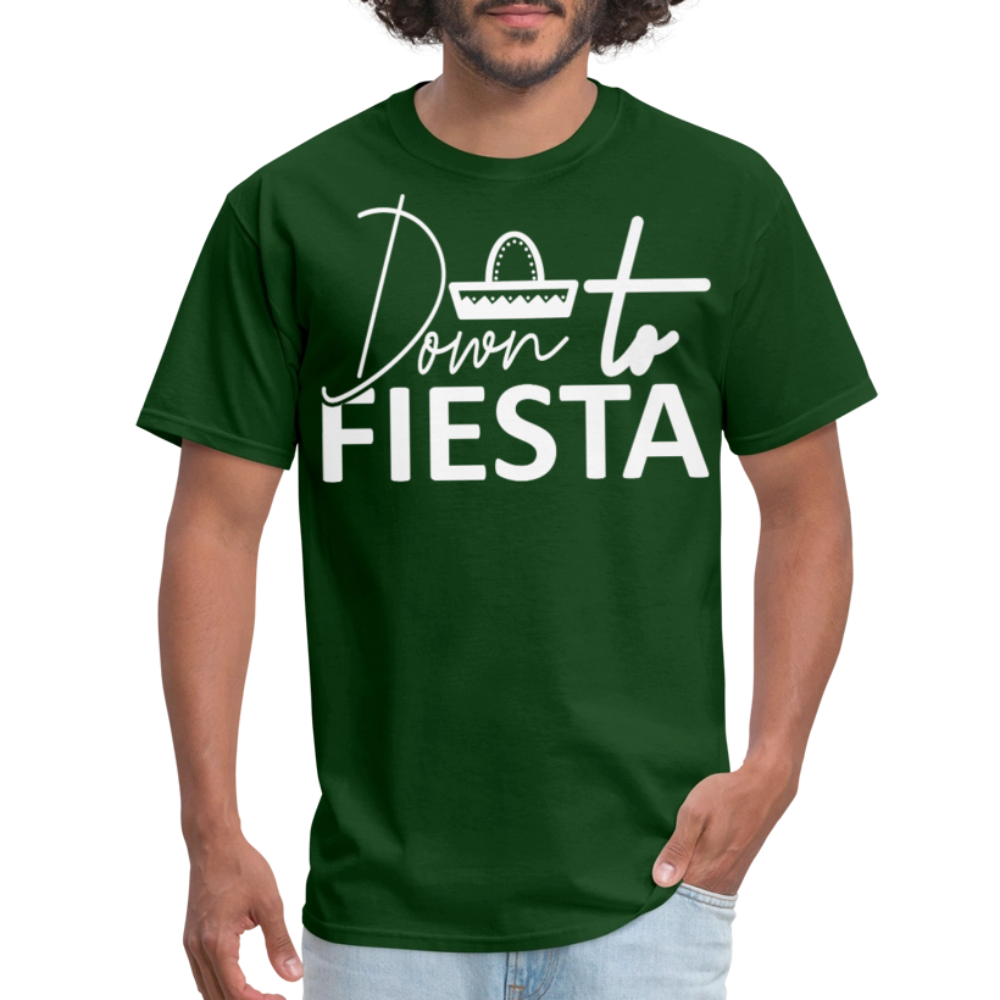 Down to Fiesta Party Shirt Funny Cinco de Mayo T-shirt - forest green