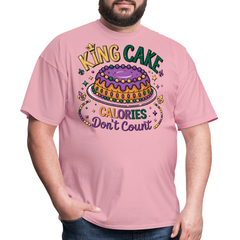 Funny King Cake Calories Don’t Count Tee Funny Mardi Gras T-shirt - pink