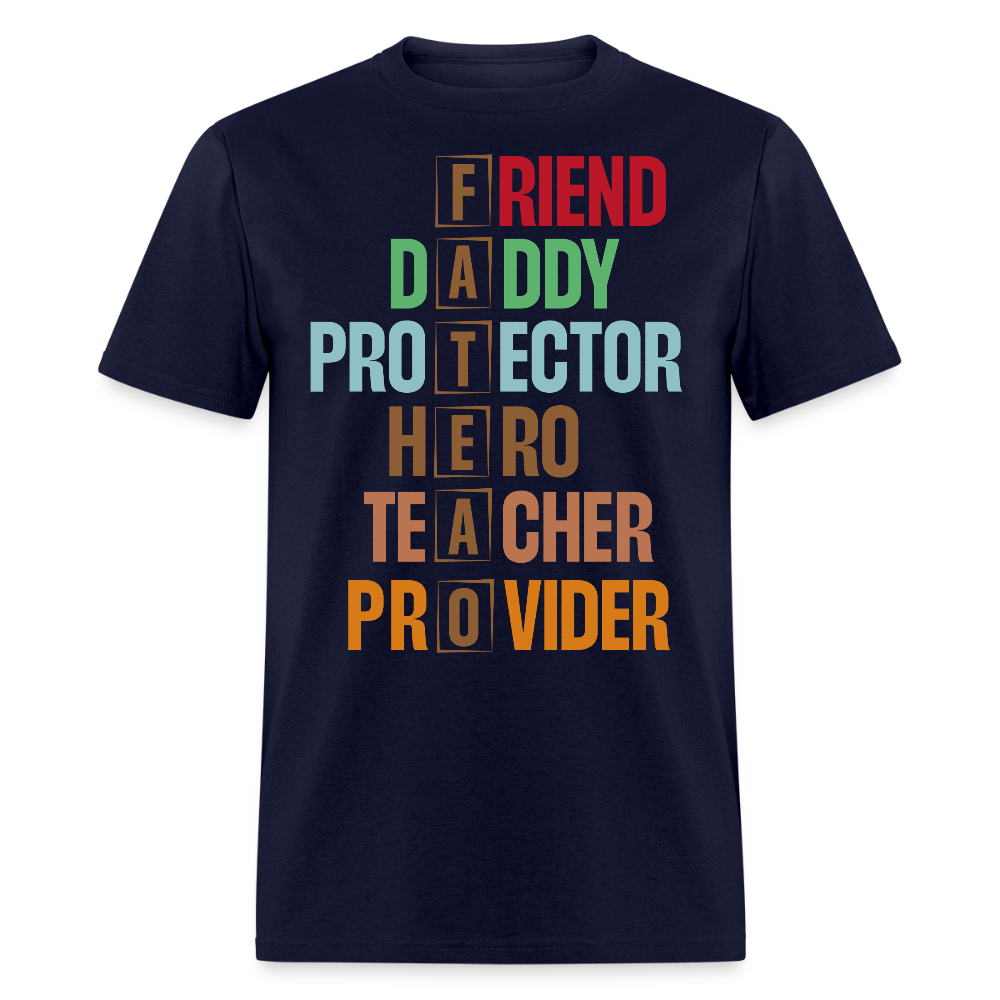 Dad Definition Tee With Meaningful Words T-shirt - navy